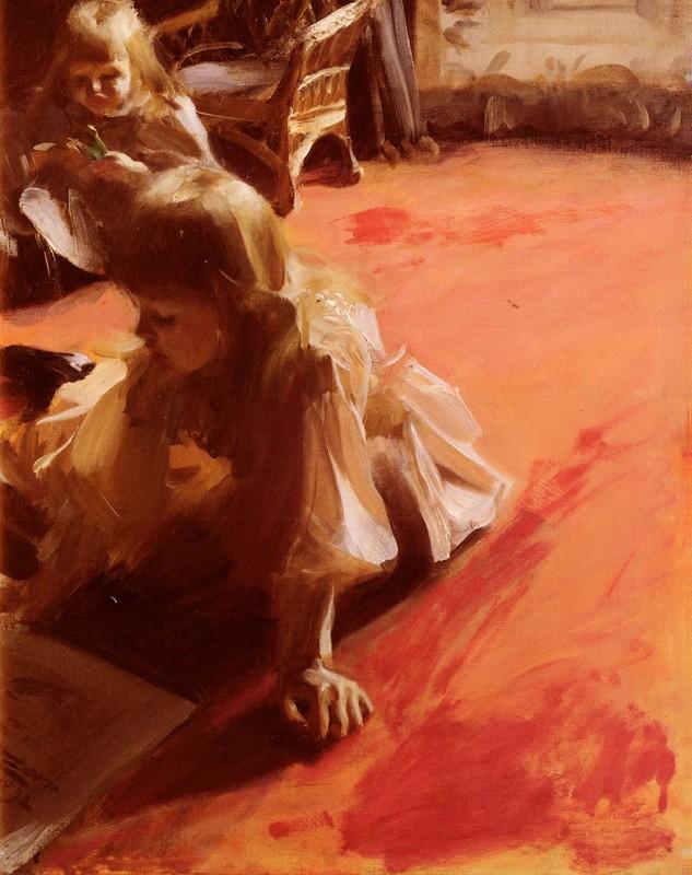 Anders Zorn A Portrait of the Daughters of Ramon Subercasseaux oil painting image